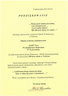 Pomoc finansowa dla szkoły