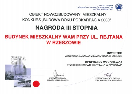 Nagroda za budynek mieszkalny w Rzeszowie