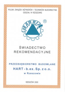 Świadectwo rekomendacyjne PZITB