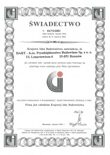 Członek Krajowej Izby Budownictwa